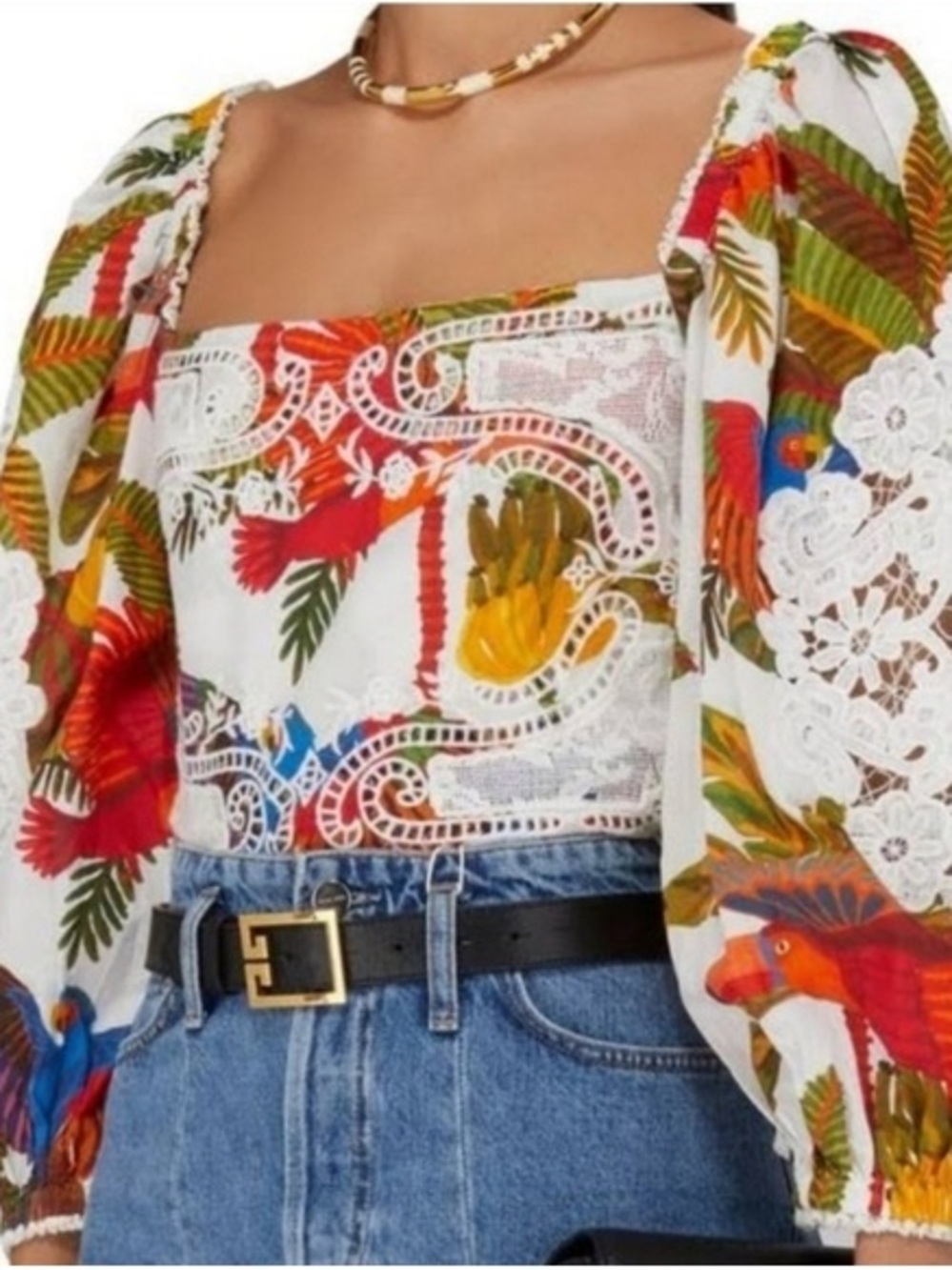 Farm Rio Forest Birds Blouse - Medium